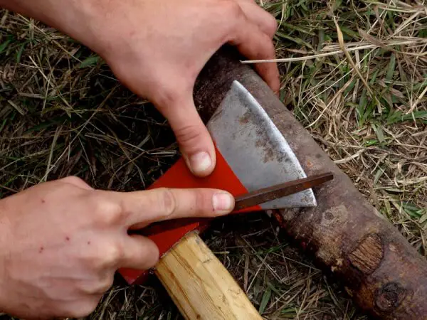 Sharpening an axe