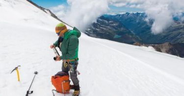 Climbing mountain ice axe pole