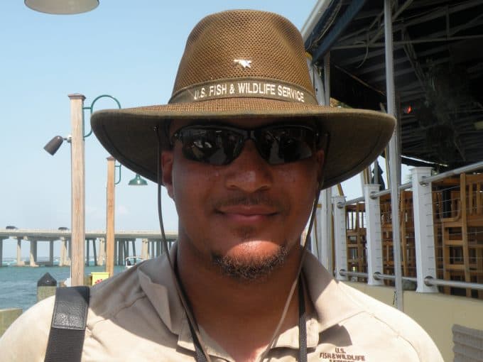 Keenan Adams models the new uniform sun hat!