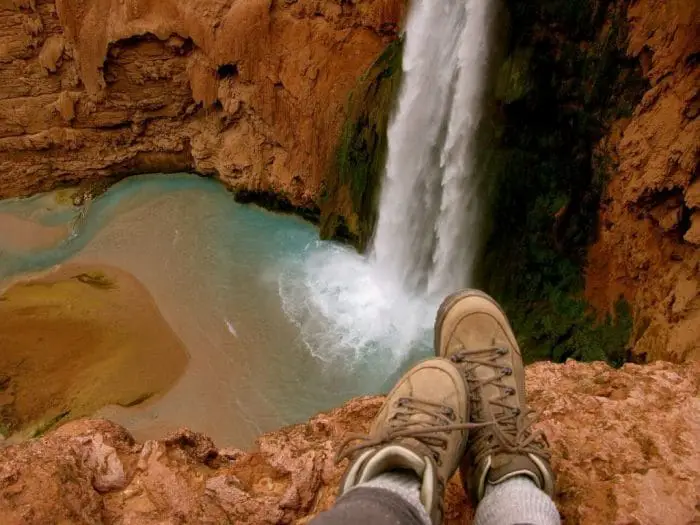 Boots-by-Waterfall