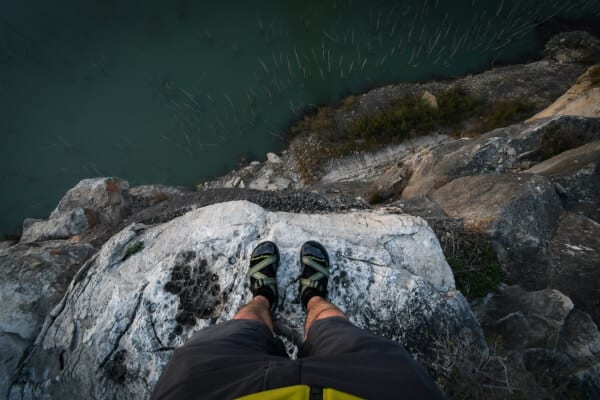 Hiking sandals and socks