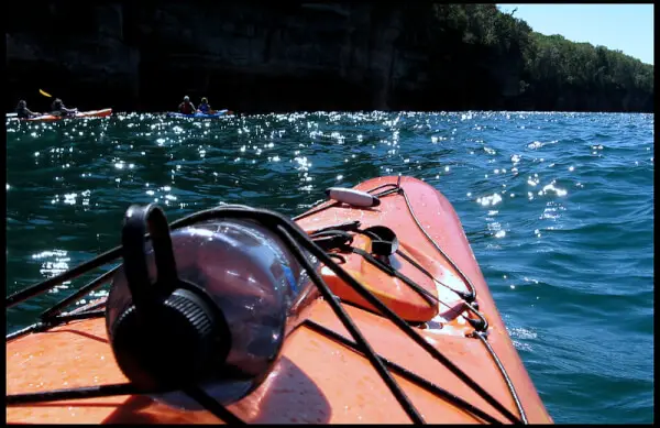 Shock cord on kayak