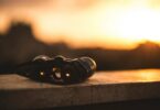 Binoculars sunset